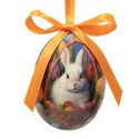 Clayre & Eef Set di 12 decorazioni pasquali Uovo Ø 4x5 cm Multicolore Plastica