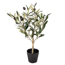 Clayre & Eef Künstlicher Olivenbaum 50 cm Grün Kunststoff