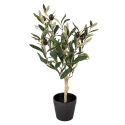 Clayre & Eef Künstlicher Olivenbaum 50 cm Grün Kunststoff