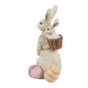 Clayre & Eef Decoratie Beeld Konijn 16 cm Beige Kunststof