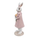 Clayre & Eef Decorative Figurine Rabbit 23 cm White Pink Plastic
