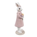 Clayre & Eef Decorative Figurine Rabbit 23 cm White Pink Plastic