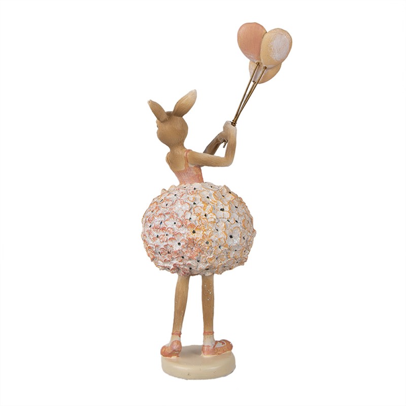 Clayre & Eef Figurine décorative Lapin 27 cm Beige Plastique