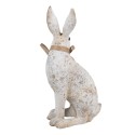 Clayre & Eef Dekorationsfigur Kaninchen 14x10x26 cm Grau Kunststoff