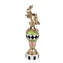 Clayre & Eef Decorative Figurine Rabbit 19x13x43 cm Gold colored Plastic