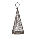 Clayre & Eef Decoration Christmas Tree Ø 13x32 cm Brown Metal