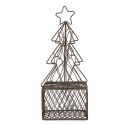 Clayre & Eef Décoration Sapin de Noël 9x9x22 cm Marron Métal