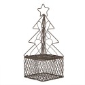 Clayre & Eef Décoration Sapin de Noël 9x9x22 cm Marron Métal