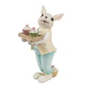Clayre & Eef Decorative Figurine Rabbit 11x6x16 cm Beige Plastic