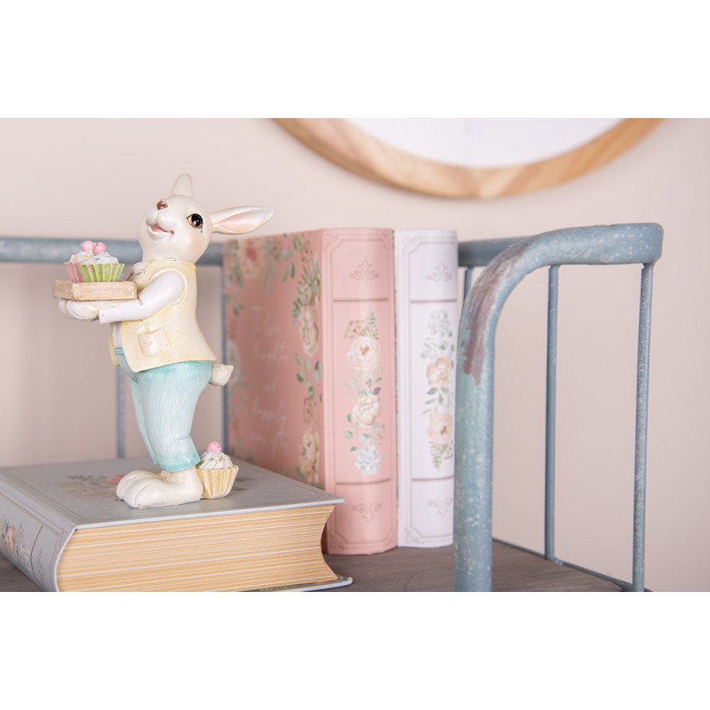Clayre & Eef Decorative Figurine Rabbit 11x6x16 cm Beige Plastic