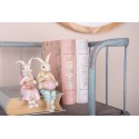 Clayre & Eef Statuetta decorativa Coniglio 7x5x14 cm Beige Plastica