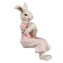 Clayre & Eef Decorative Figurine Rabbit 7x5x13 cm Beige Plastic