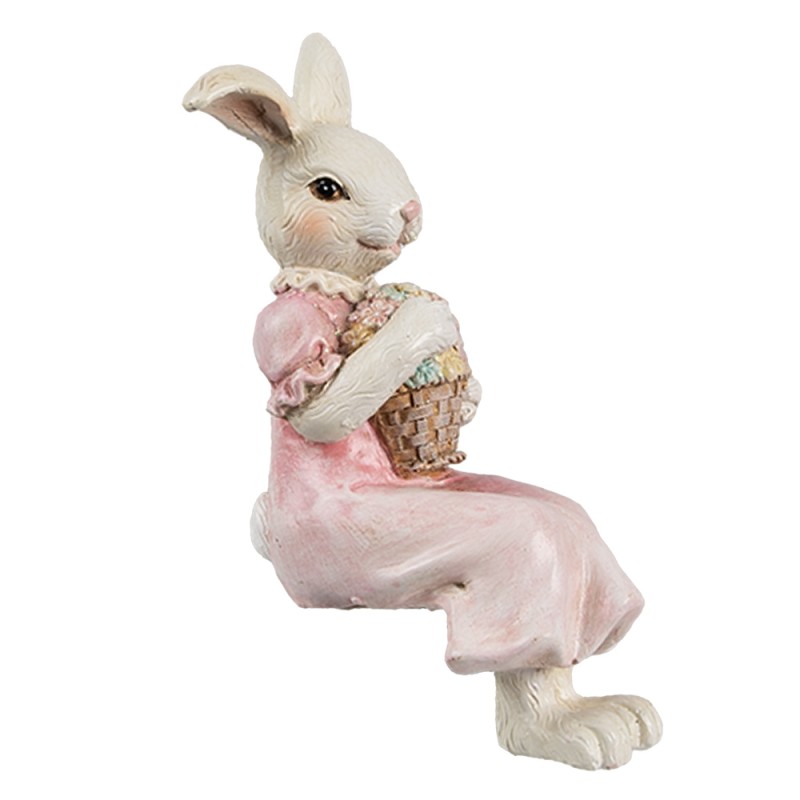 Clayre & Eef Decorative Figurine Rabbit 7x5x13 cm Beige Plastic