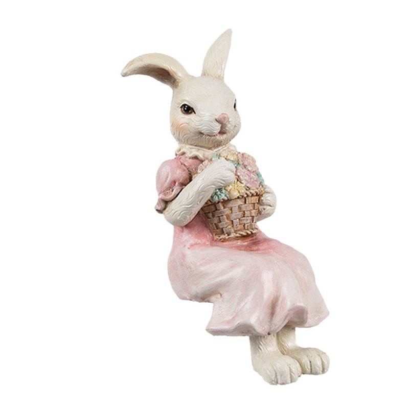 Clayre & Eef Decorative Figurine Rabbit 7x5x13 cm Beige Plastic
