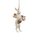 Clayre & Eef Ciondolo di Pasqua Coniglio 13 cm Beige Plastica