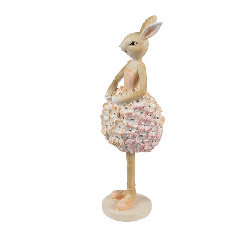 Clayre & Eef Decorative Figurine Rabbit 9x7x22 cm Beige Plastic