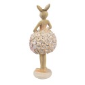 Clayre & Eef Decorative Figurine Rabbit 9x7x22 cm Beige Plastic