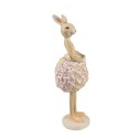 Clayre & Eef Decorative Figurine Rabbit 9x7x22 cm Beige Plastic