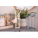 Clayre & Eef Decoratie Beeld Konijnen 12x10x26 cm Beige Kunststof