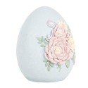 Clayre & Eef Figurine décorative Œuf 10x11x13 cm Bleu Plastique