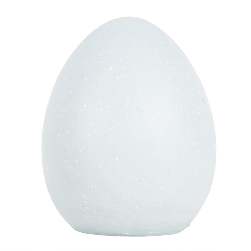 Clayre & Eef Figurine décorative Œuf 10x11x13 cm Bleu Plastique