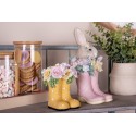 Clayre & Eef Decorative Figurine Boots 10x10x12 cm Yellow Plastic Flowers