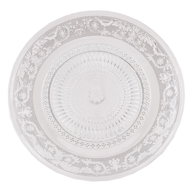 Clayre & Eef Dinerbord  Ø 23 cm Glas Rond