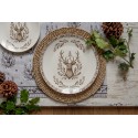 Clayre & Eef Placemat Ø 35x1 cm Brown Yellow Seagrass Round