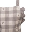 Clayre & Eef Tablier pour enfants 48x56 cm Gris Beige Coton Coeurs