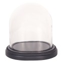 Clayre & Eef Cloche 17x14x18 cm Brown Wood Glass Oval