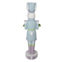 Clayre & Eef Image de décoration Lapin 44x41x123 cm Blanc Bleu Plastique