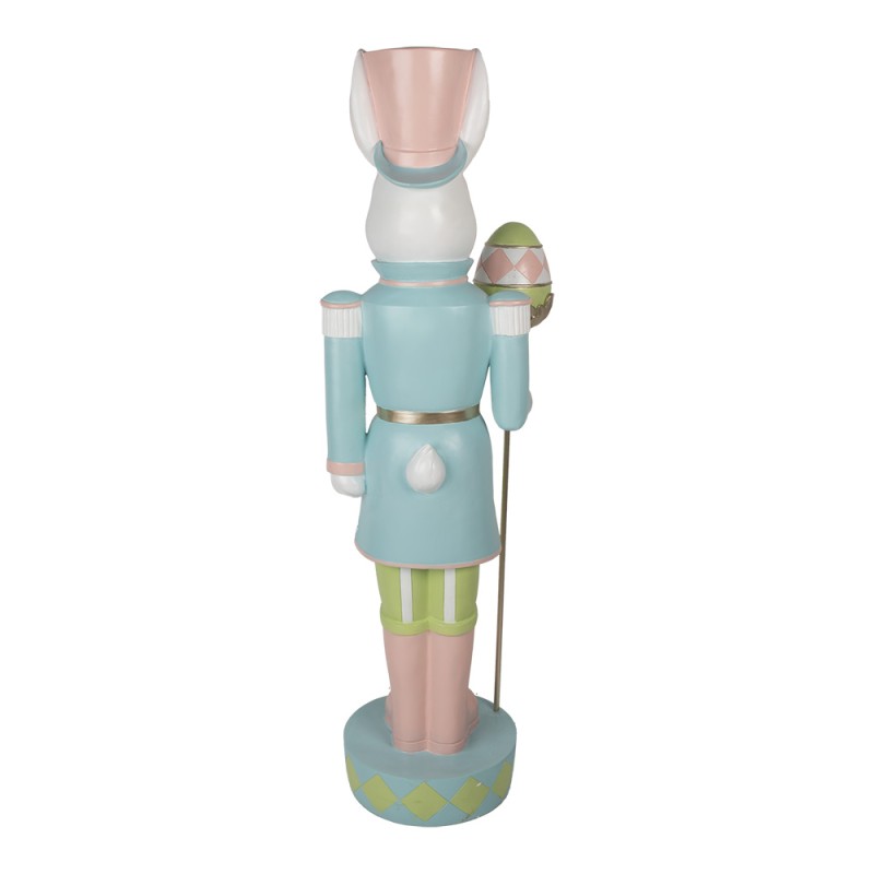 Clayre & Eef Image de décoration Lapin 40x33x122 cm Blanc Bleu Plastique
