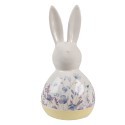 Clayre & Eef Decorative Figurine Rabbit 23 cm White Blue Ceramic