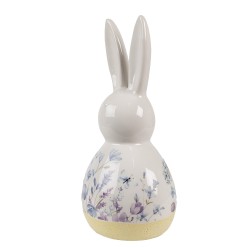 Clayre & Eef Decorative Figurine Rabbit 23 cm White Blue Ceramic