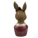Clayre & Eef Figurine décorative Lapin 7x7x17 cm Beige Plastique