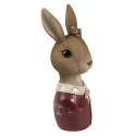 Clayre & Eef Figurine décorative Lapin 7x7x17 cm Beige Plastique