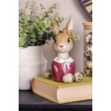Clayre & Eef Figurine décorative Lapin 7x7x17 cm Beige Plastique