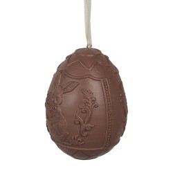 Clayre & Eef Ciondolo di Pasqua Uovo 11 cm Marrone Plastica