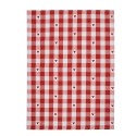 Clayre & Eef Torchon 50x70 cm Blanc Rouge Coton Rectangle Coeurs