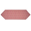 Clayre & Eef Chemin de table 50x160 cm Rouge Blanc Coton Coeurs carreaux