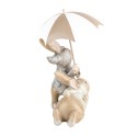 Clayre & Eef Statuetta decorativa Conigli 19x16x23 cm Beige Plastica
