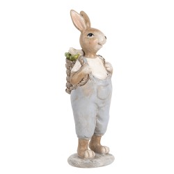 Clayre & Eef Statuetta decorativa Coniglio 17 cm Beige Plastica