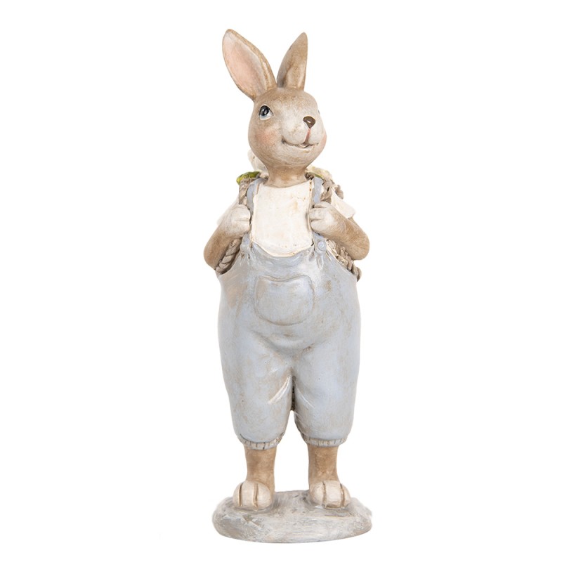 Clayre & Eef Statuetta decorativa Coniglio 17 cm Beige Plastica