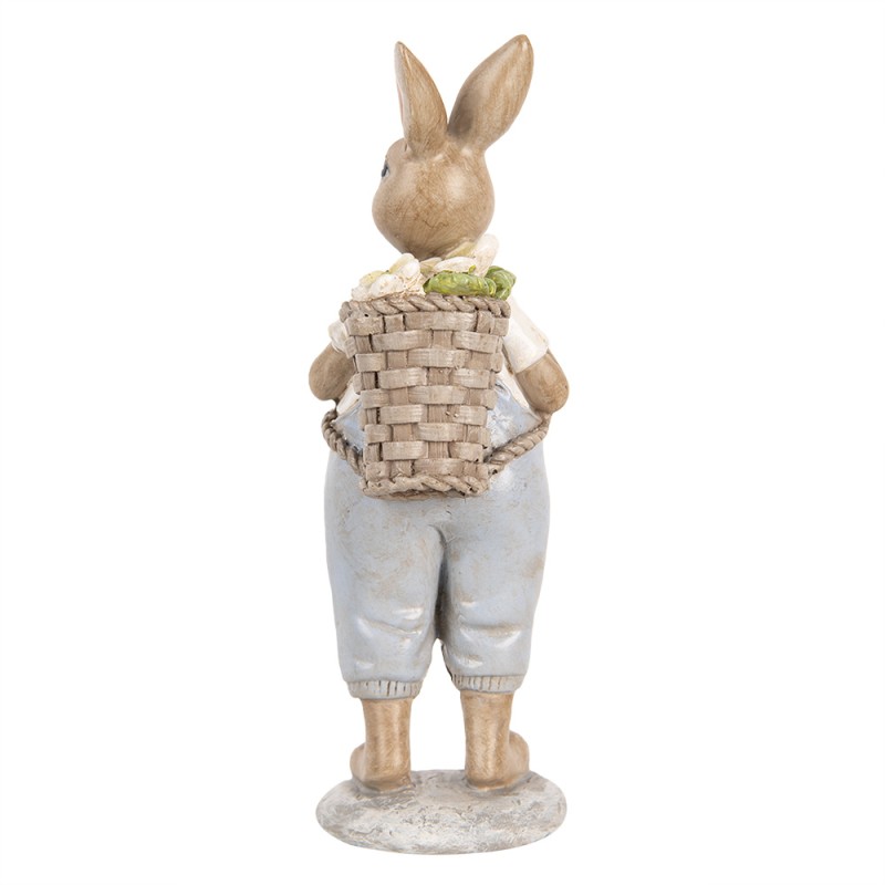 Clayre & Eef Statuetta decorativa Coniglio 17 cm Beige Plastica