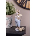 Clayre & Eef Statuetta decorativa Coniglio 17 cm Beige Plastica