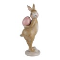 Clayre & Eef Figurine décorative Lapin 10x12x31 cm Beige Plastique