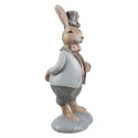 Clayre & Eef Statuetta decorativa Coniglio 19 cm Beige Blu  Plastica