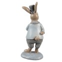 Clayre & Eef Statuetta decorativa Coniglio 19 cm Beige Blu  Plastica