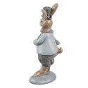 Clayre & Eef Statuetta decorativa Coniglio 19 cm Beige Blu  Plastica