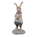 Clayre & Eef Statuetta decorativa Coniglio 13 cm Beige Blu  Plastica